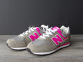 New Balance kids 'Grey Pink' sneakers size 5.5