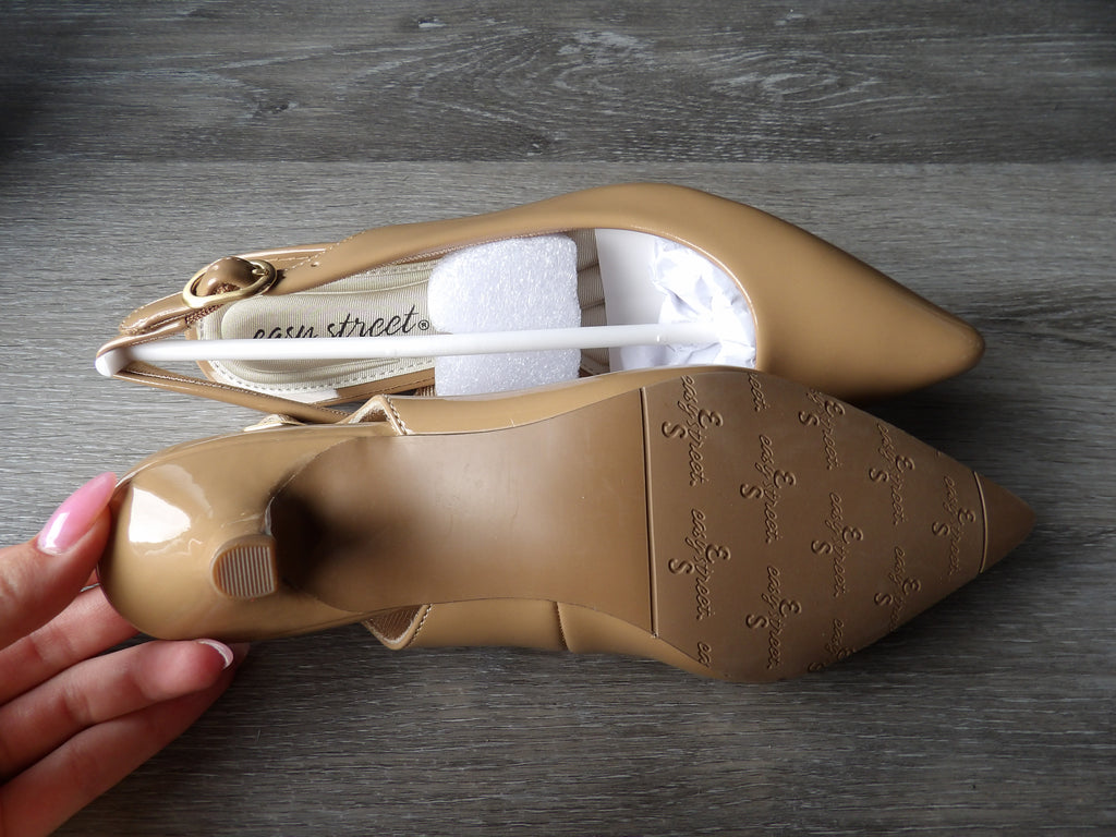 Easy Street Beige Slingback Heels size 5