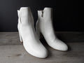 White Chunky Heel boot size 35