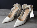 Steve Madden Teacup Ivory Satin Pumps size 7.5