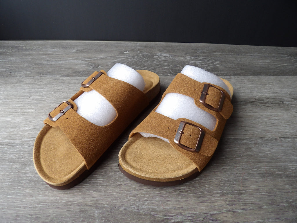 Cushionare Womens Lane Cork Footbed Sandal Suedes size 7
