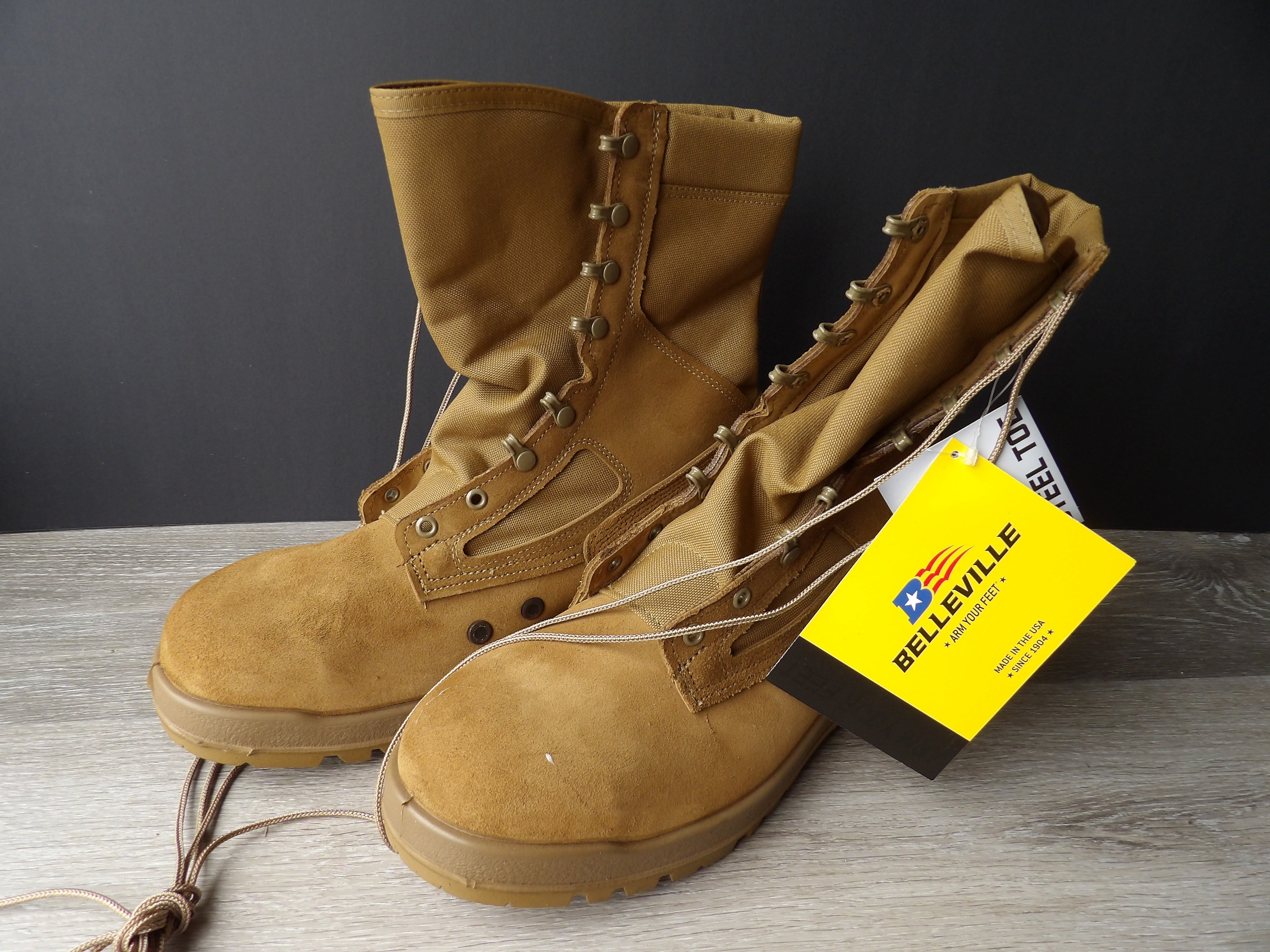 Belleville 550 ST 8 Inch Hot Weather Steel Toe Boots (EGA) size 10