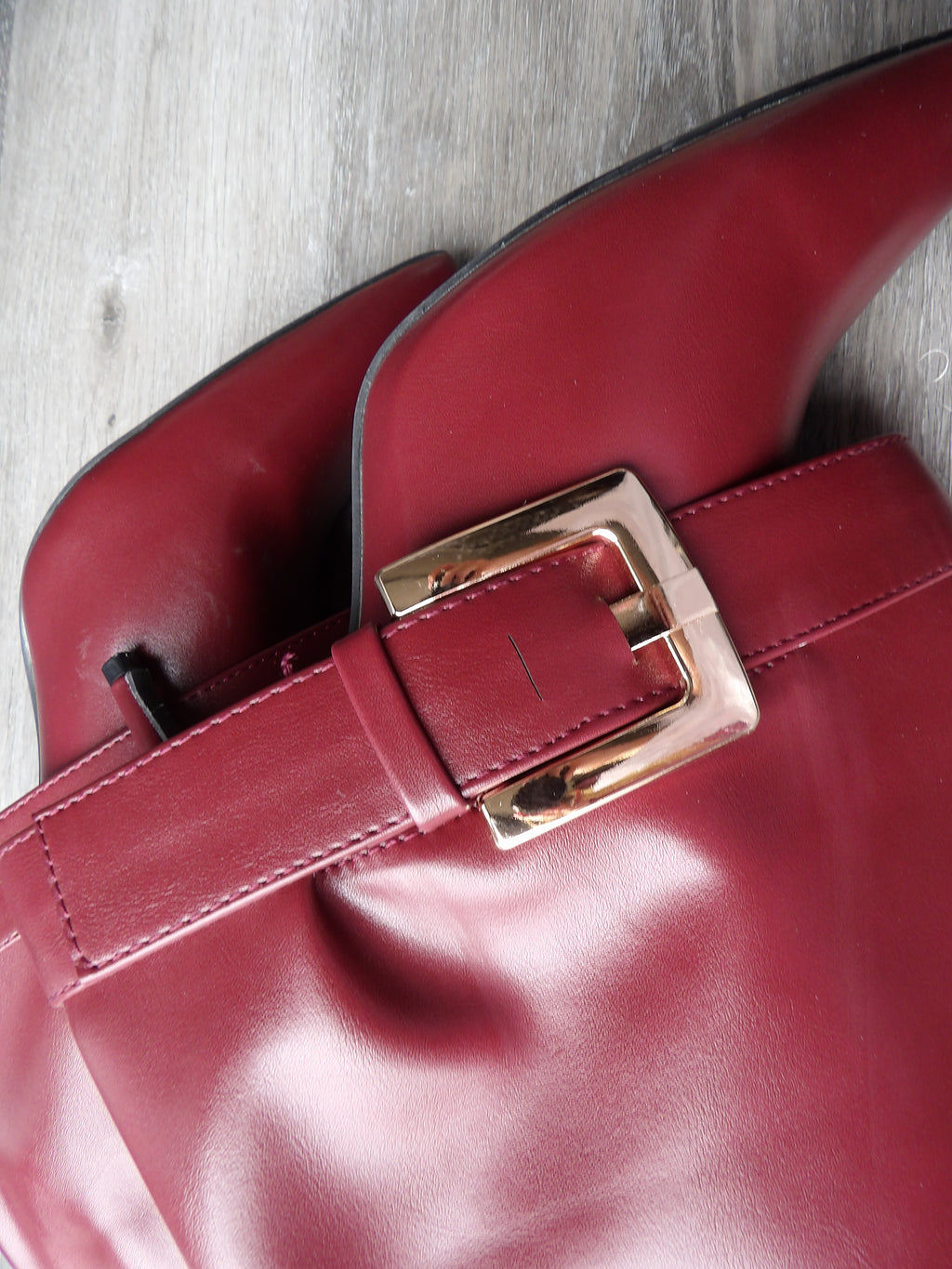 Gisel Moire Samantha Buckle-Detail Inspired Slouch Boots size 9.5