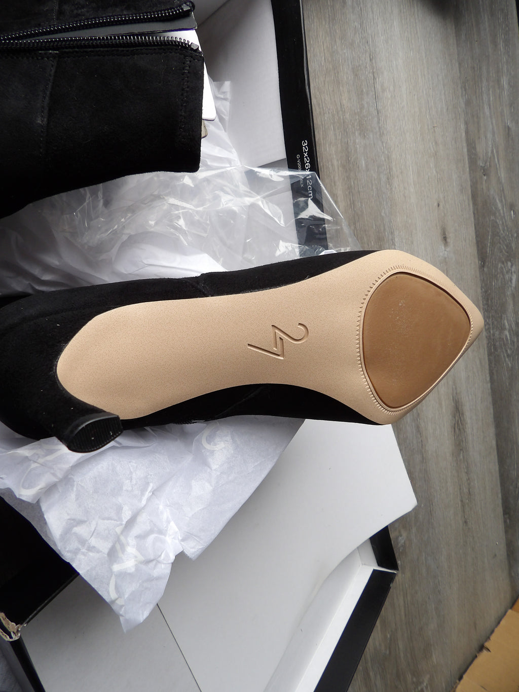 Black Suede Pointed Toe Ankle Boots size 8