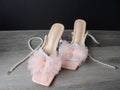 Clear Block Heel Sandals size 41