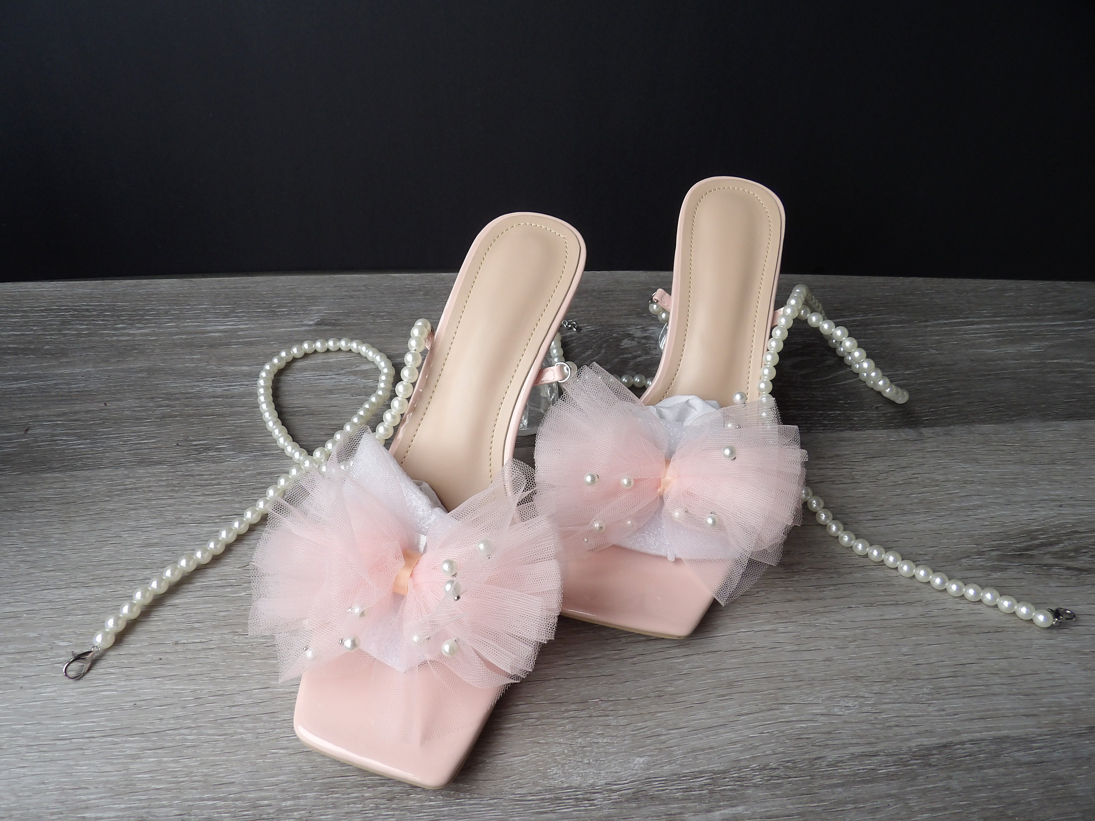 Clear Block Heel Sandals size 41
