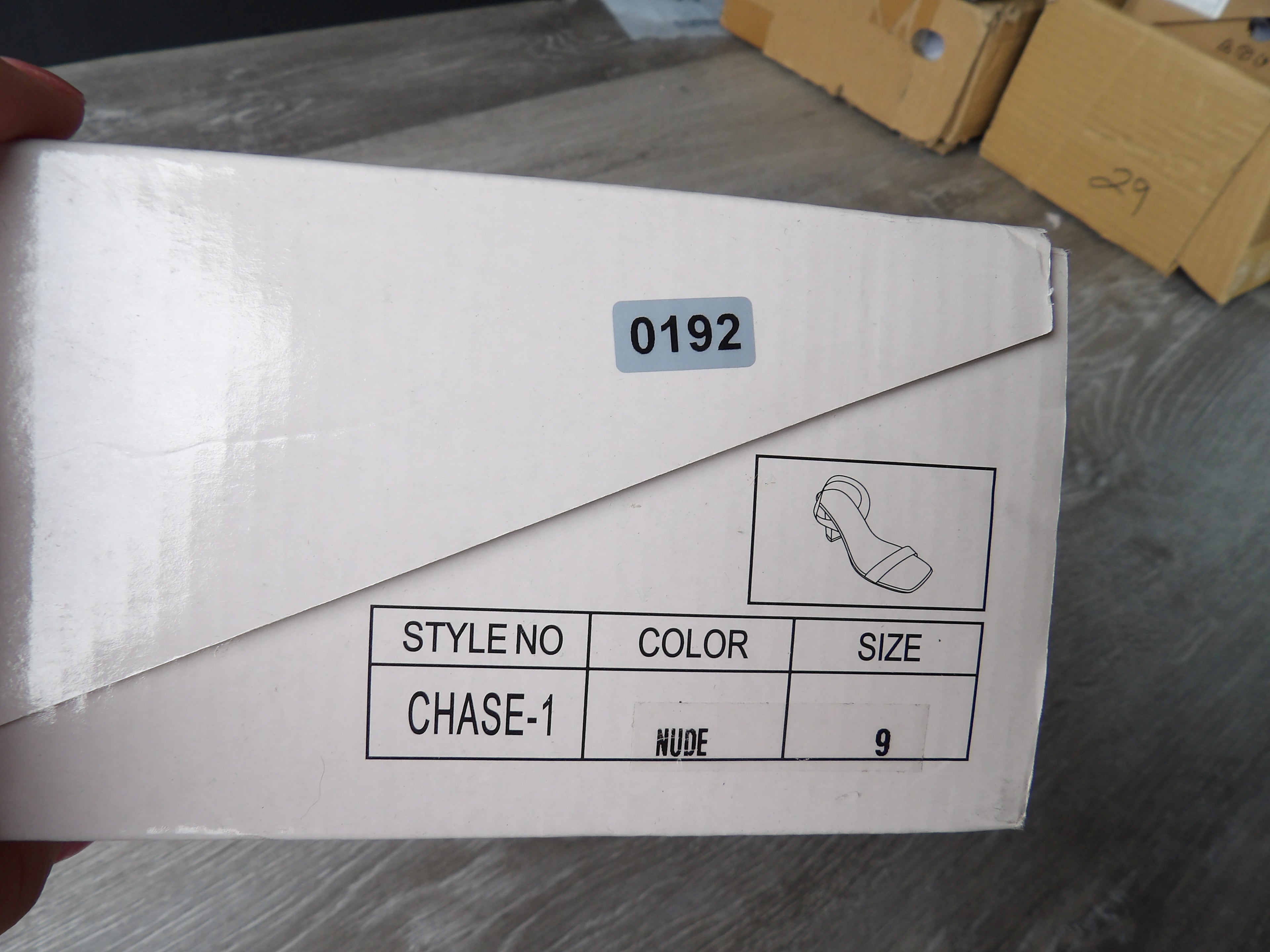 Chase and Chloe Stylish Clear Stap on Slip on heel size 9