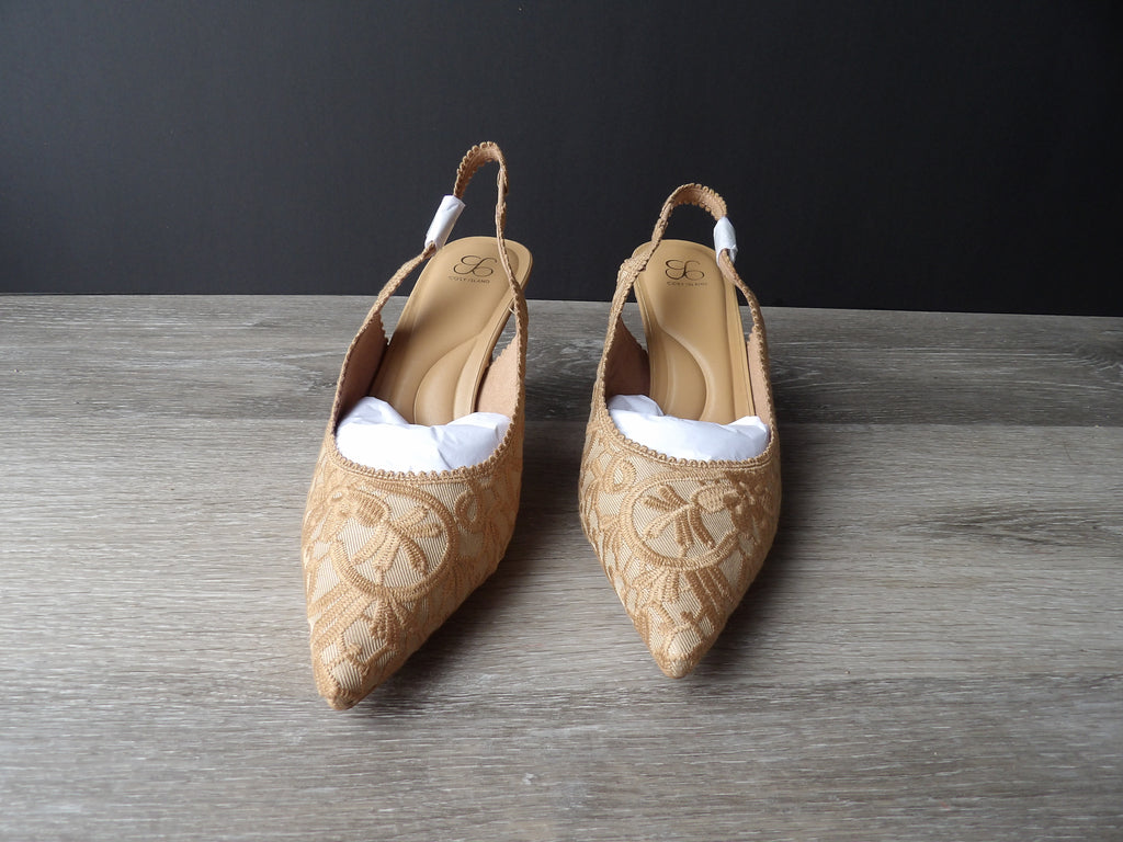 Cosy Island Embrodance Elegance Stiletto Heeled Slingback size 7