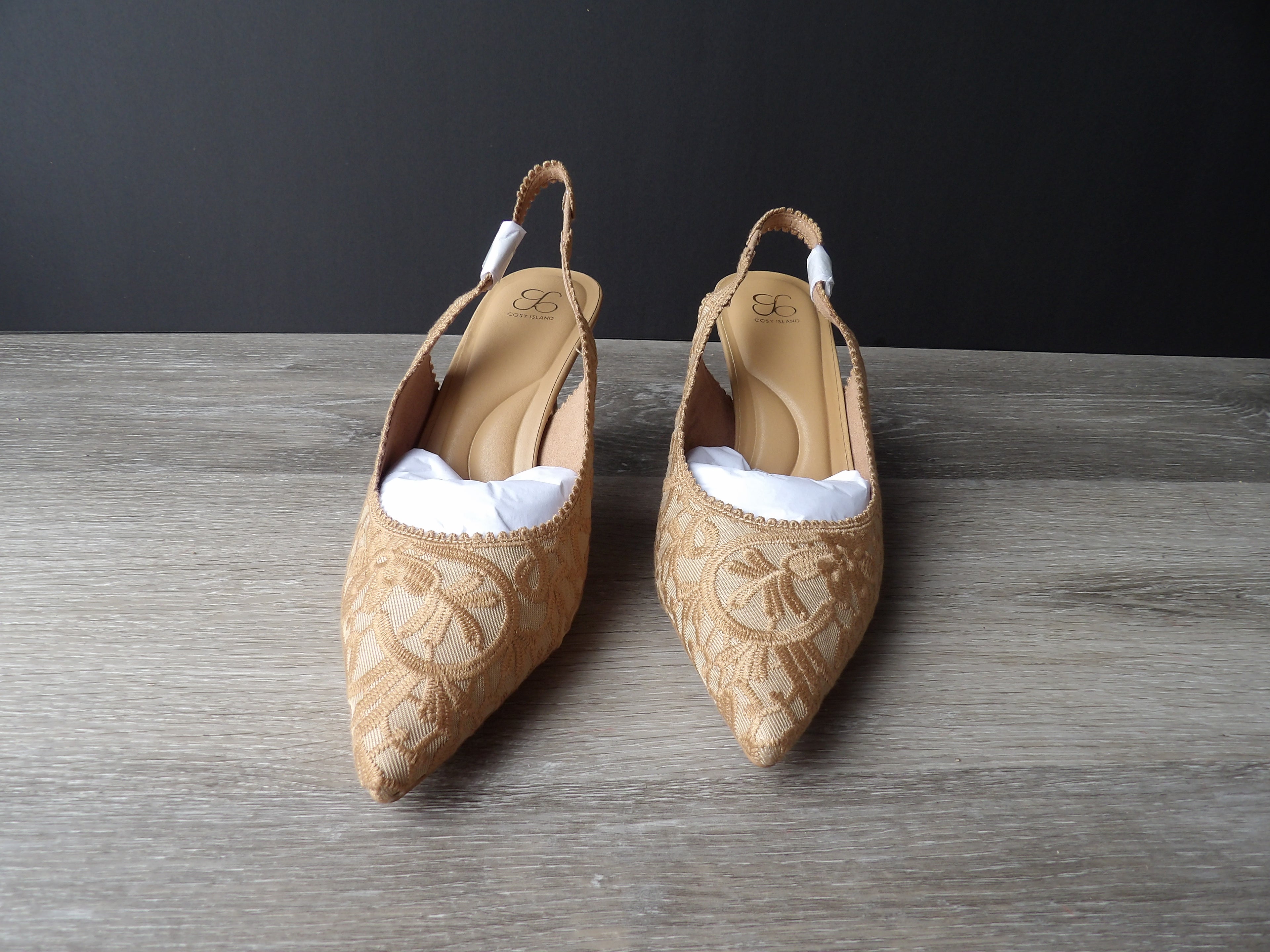 Cosy Island Embrodance Elegance Stiletto Heeled Slingback size 7