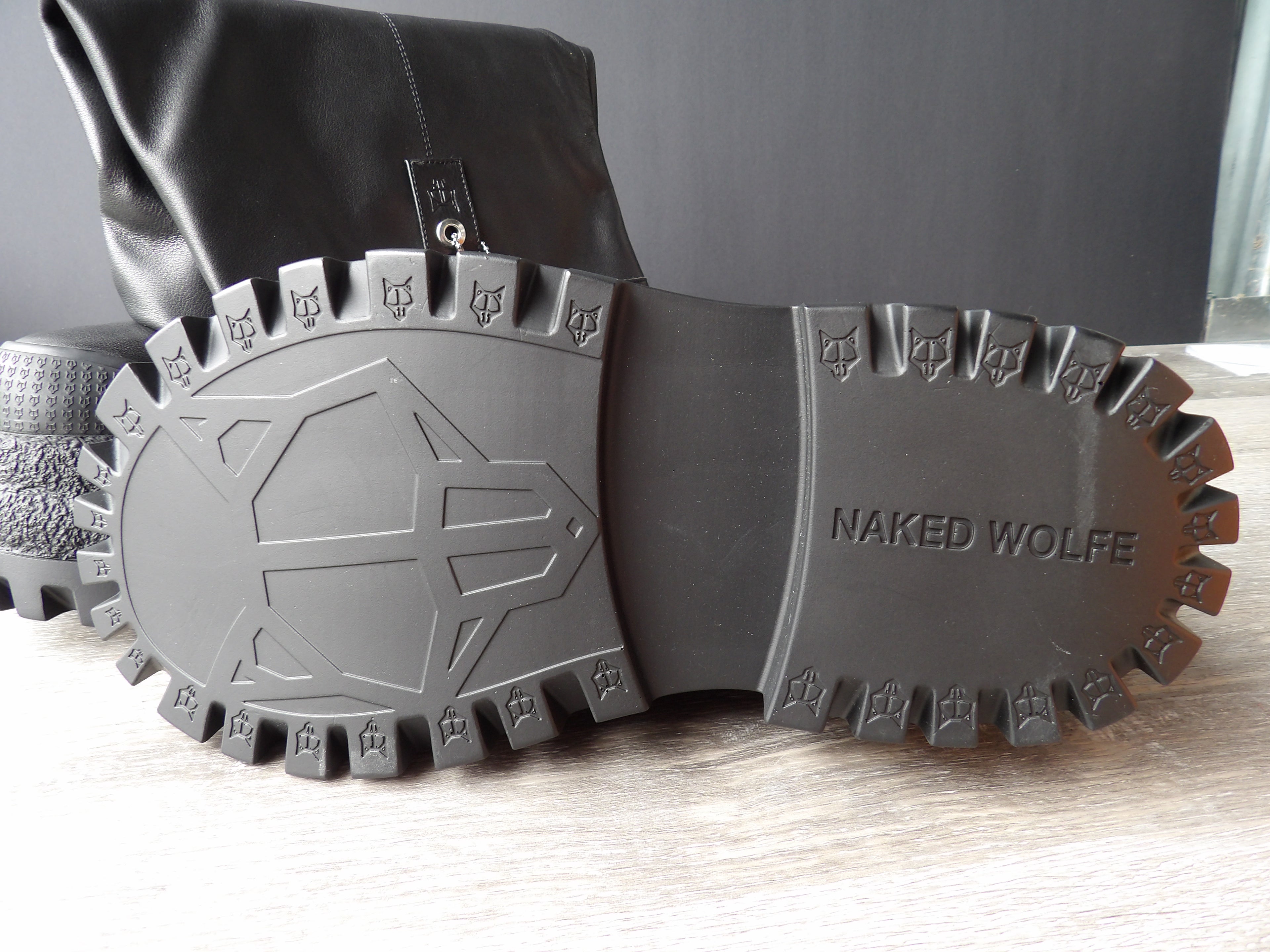 Naked Wolf Disturb Black Leather Boot size 7