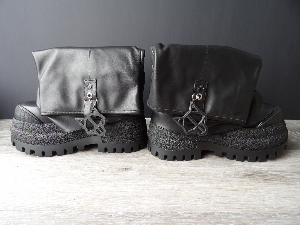 Naked Wolf Disturb Black Leather Boot size 7