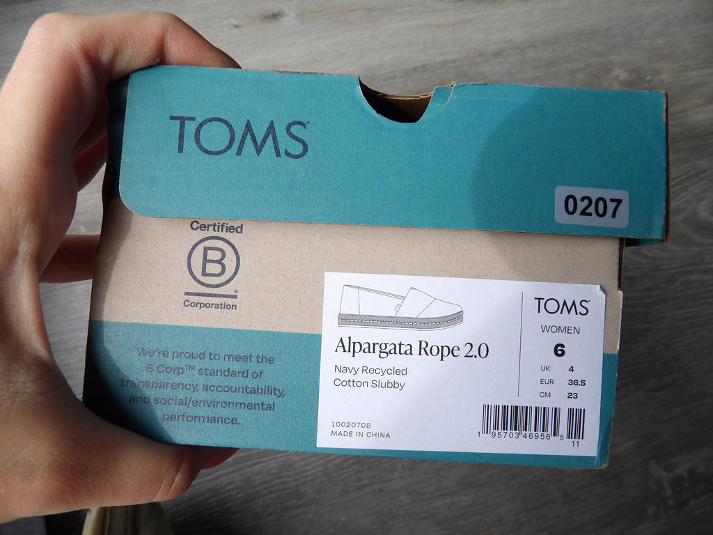 TOMS Womens Alpargata Rope 2.0 Espadrille Slip on shoes size 6
