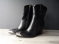 Fashion Nova black western ankle boots size 10