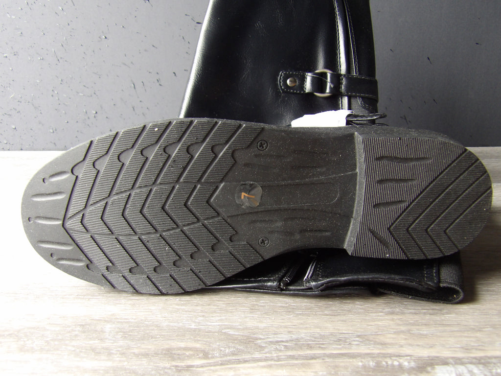 Burudani black riding boots size 7