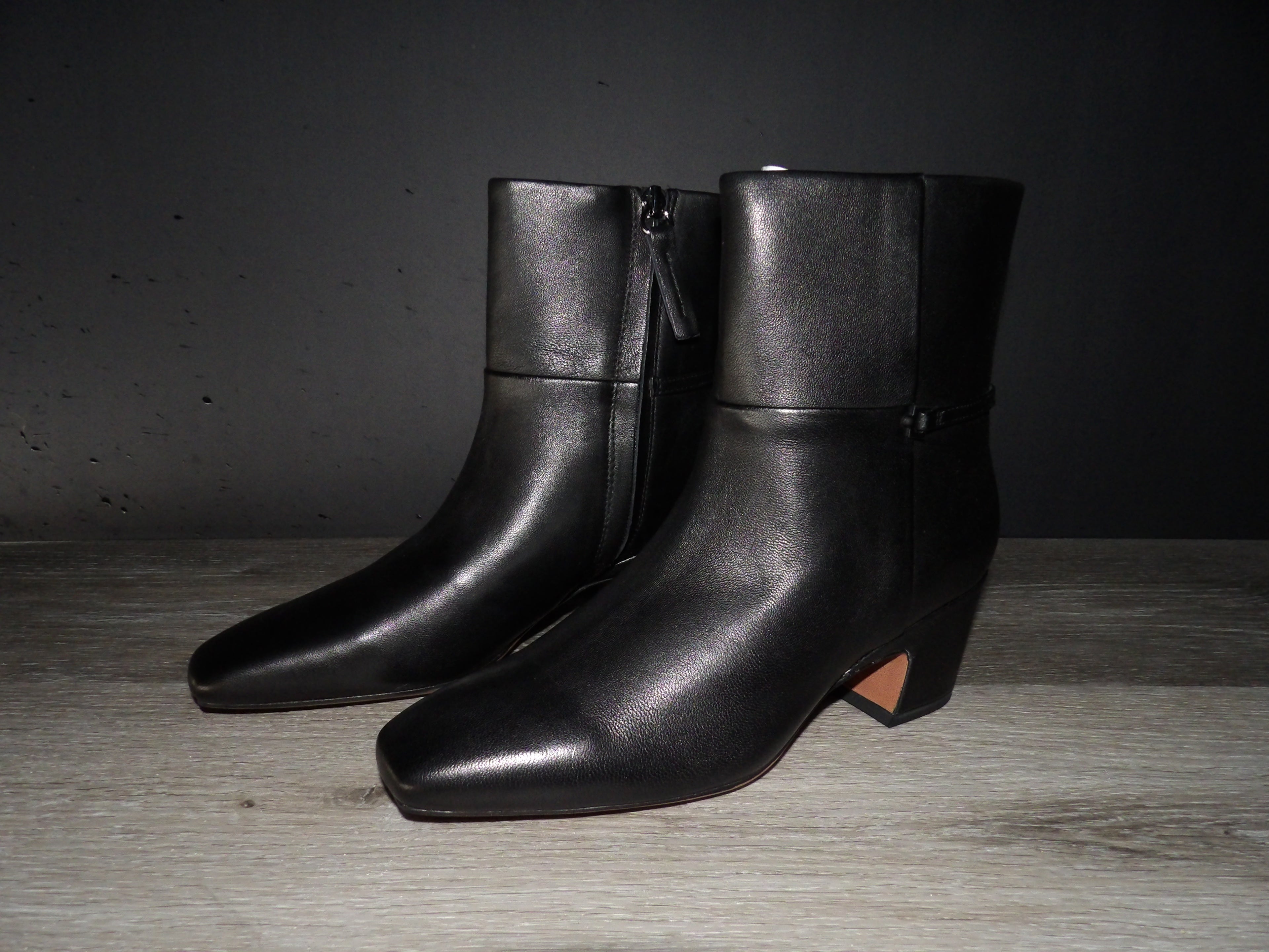 Franco Sarto black leather ankle boots size 6.5